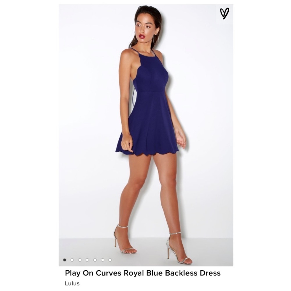 New Blue Backless Dress